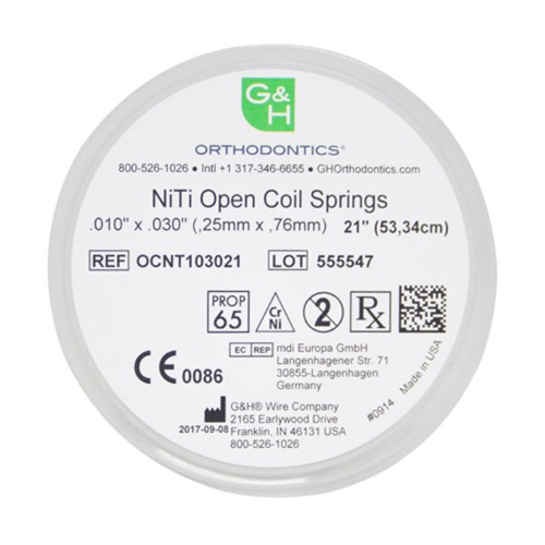 (OCNT103021)Niti Open Coil Spring Spool(Roll) G&amp;H